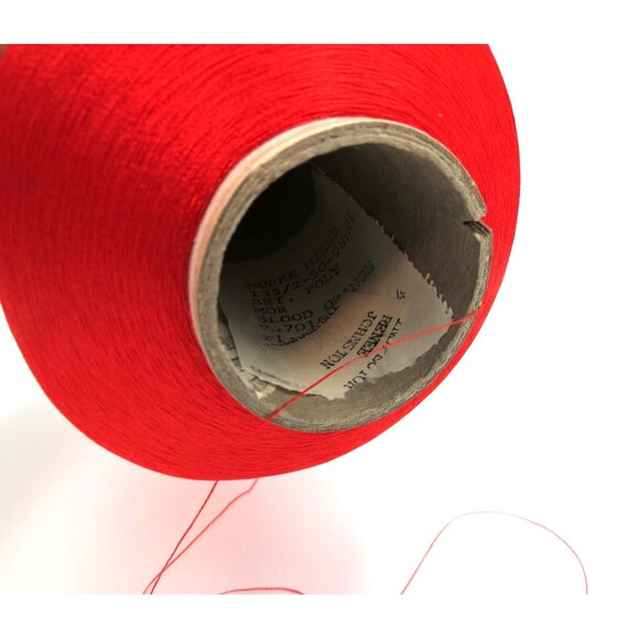 Burke Mills VTG Blood Orange Embroidery Thread 135/2 Lg Cone 597grs - Picture 2 of 4